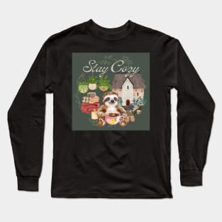 Stay Cozy Sloth Long Sleeve T-Shirt